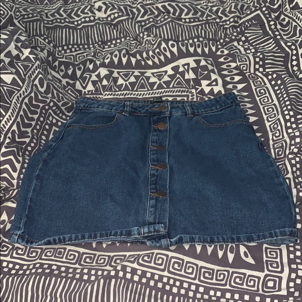 Button up jean skirt